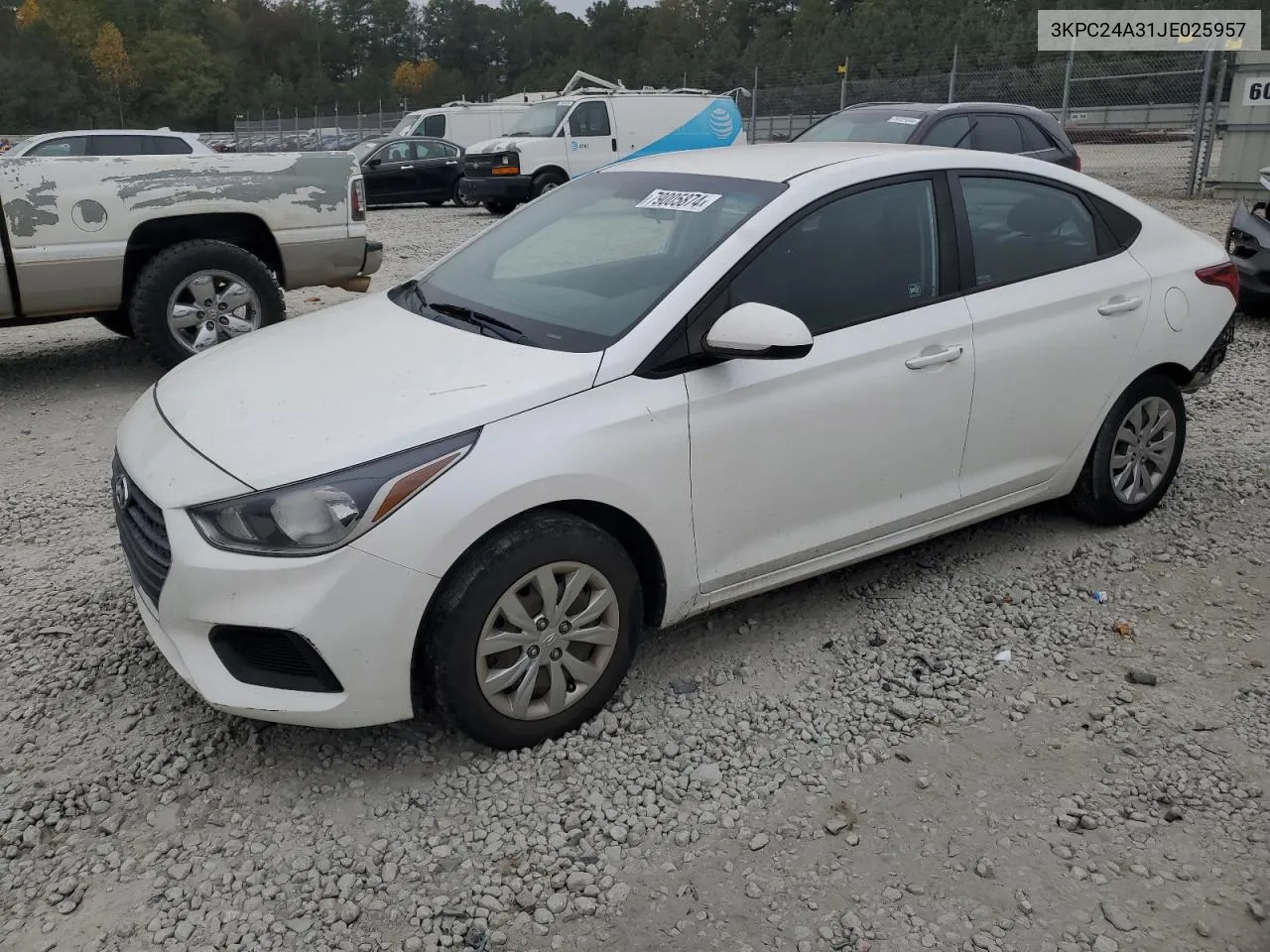 2018 Hyundai Accent Se VIN: 3KPC24A31JE025957 Lot: 79005874