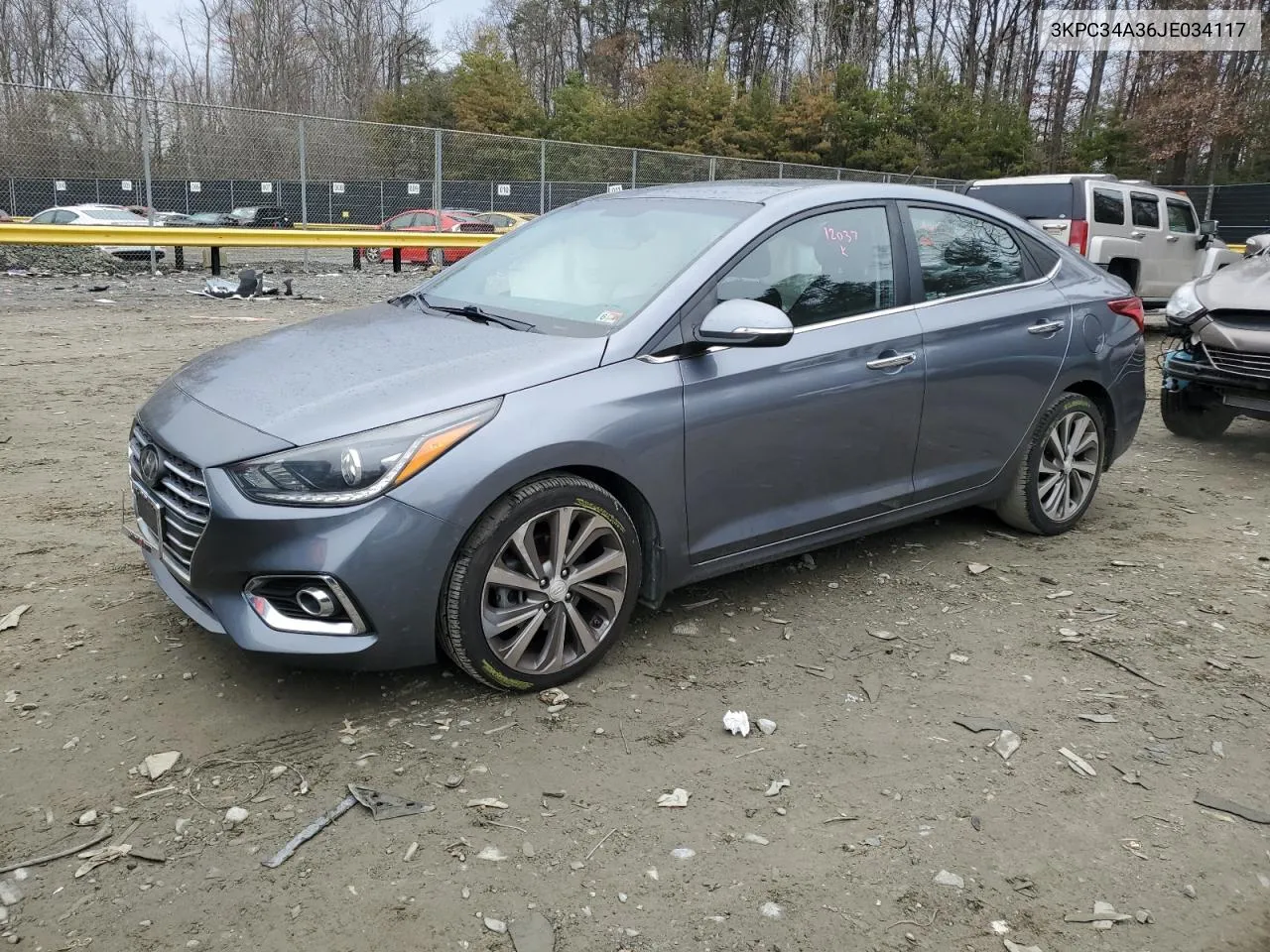 2018 Hyundai Accent Limited VIN: 3KPC34A36JE034117 Lot: 79517803