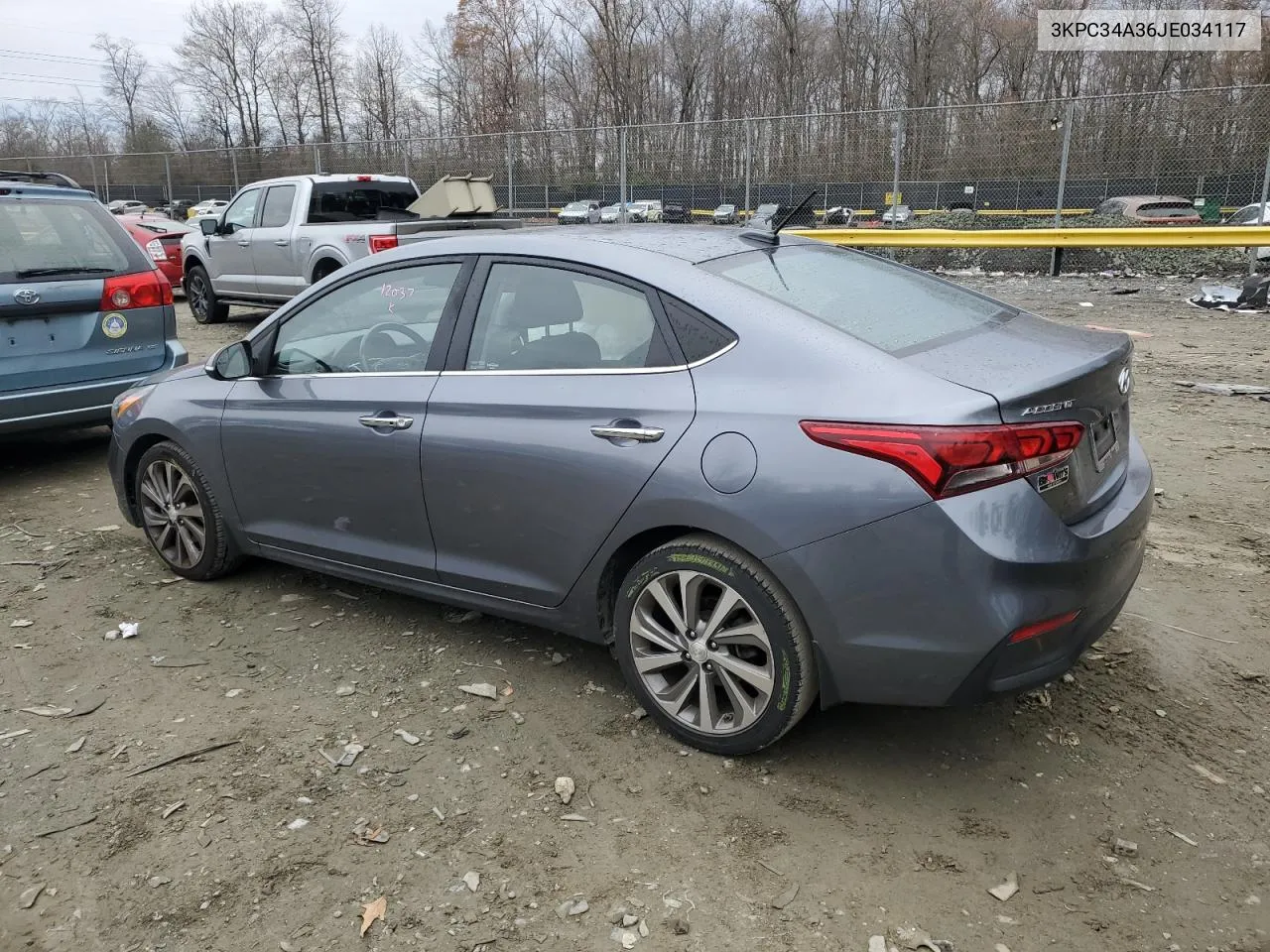 2018 Hyundai Accent Limited VIN: 3KPC34A36JE034117 Lot: 79517803