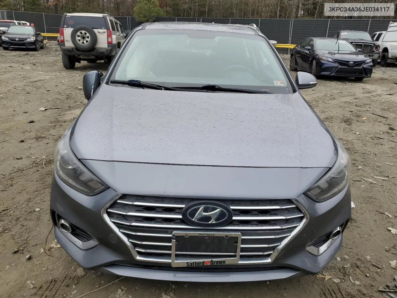 2018 Hyundai Accent Limited VIN: 3KPC34A36JE034117 Lot: 79517803