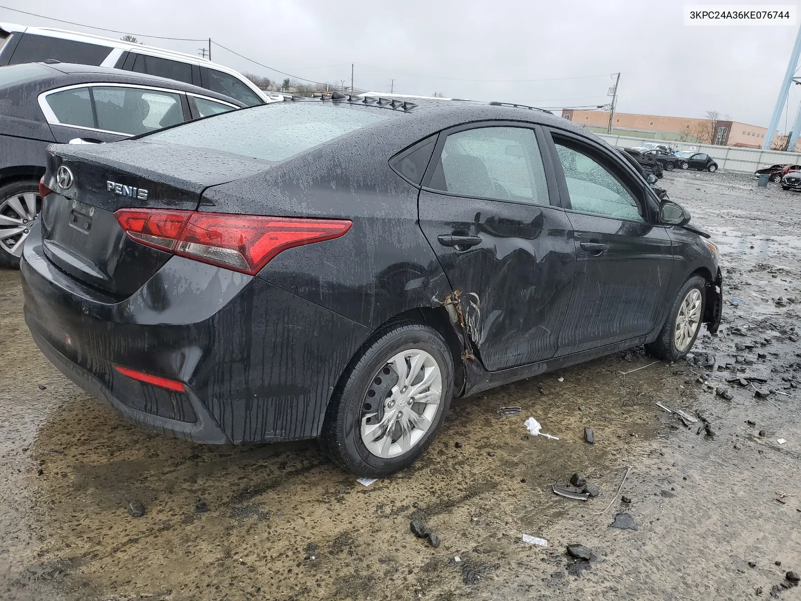 2019 Hyundai Accent Se VIN: 3KPC24A36KE076744 Lot: 48680214