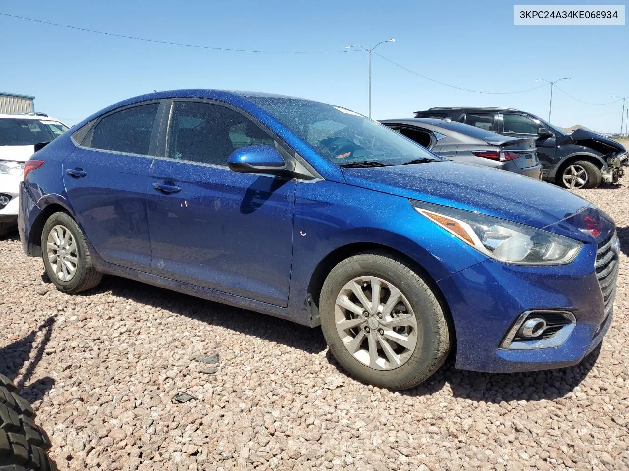 2019 Hyundai Accent Se VIN: 3KPC24A34KE068934 Lot: 51589424