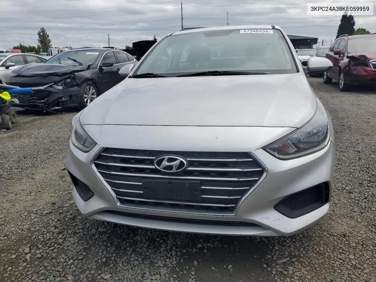 2019 Hyundai Accent Se VIN: 3KPC24A38KE059959 Lot: 57348434