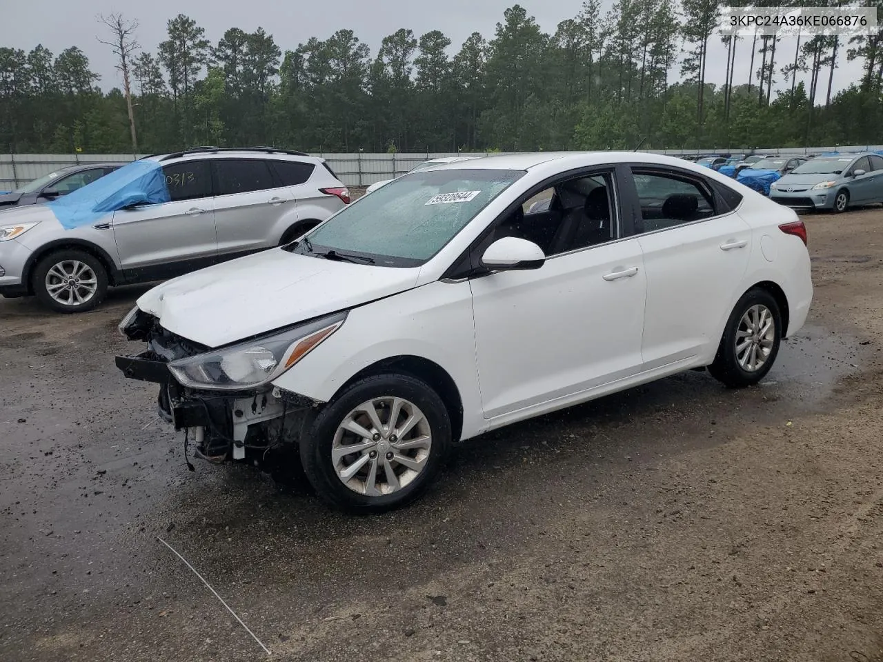 2019 Hyundai Accent Se VIN: 3KPC24A36KE066876 Lot: 59328644