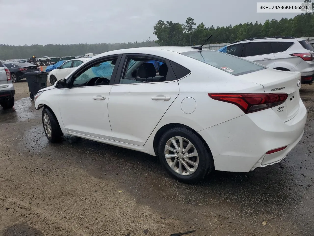 2019 Hyundai Accent Se VIN: 3KPC24A36KE066876 Lot: 59328644