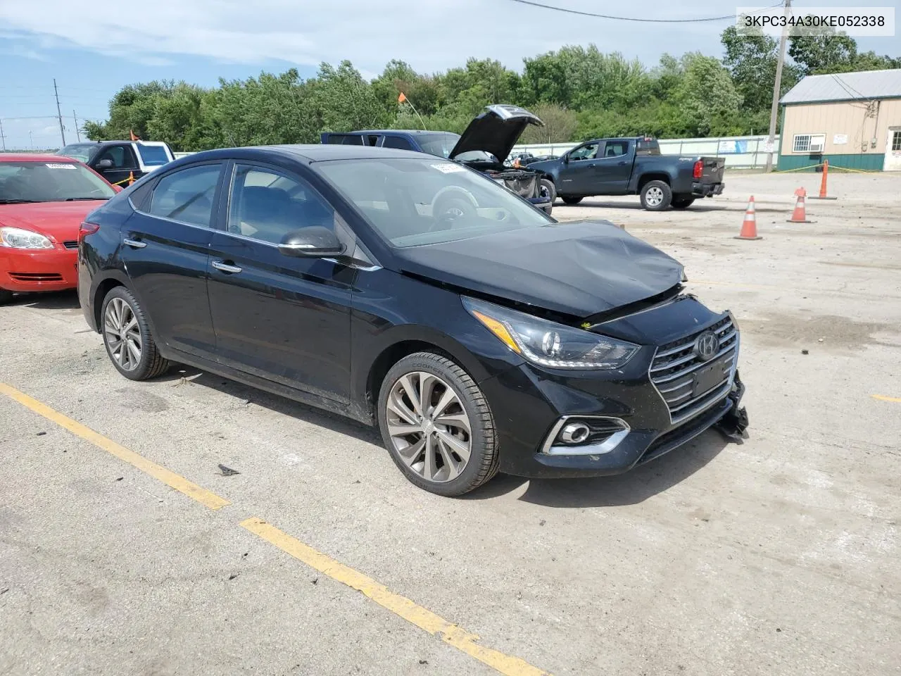 2019 Hyundai Accent Limited VIN: 3KPC34A30KE052338 Lot: 59672874