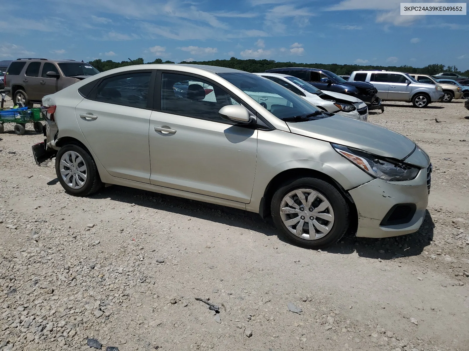 2019 Hyundai Accent Se VIN: 3KPC24A39KE049652 Lot: 62018194