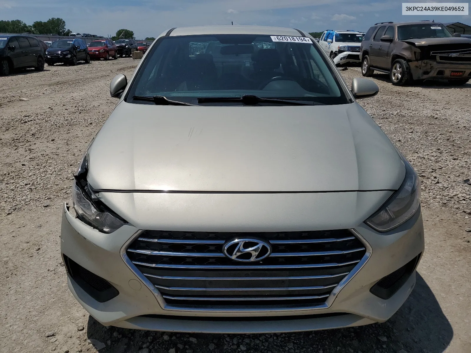 2019 Hyundai Accent Se VIN: 3KPC24A39KE049652 Lot: 62018194