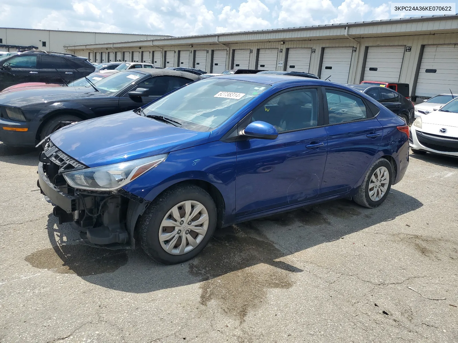 2019 Hyundai Accent Se VIN: 3KPC24A36KE070622 Lot: 62738314