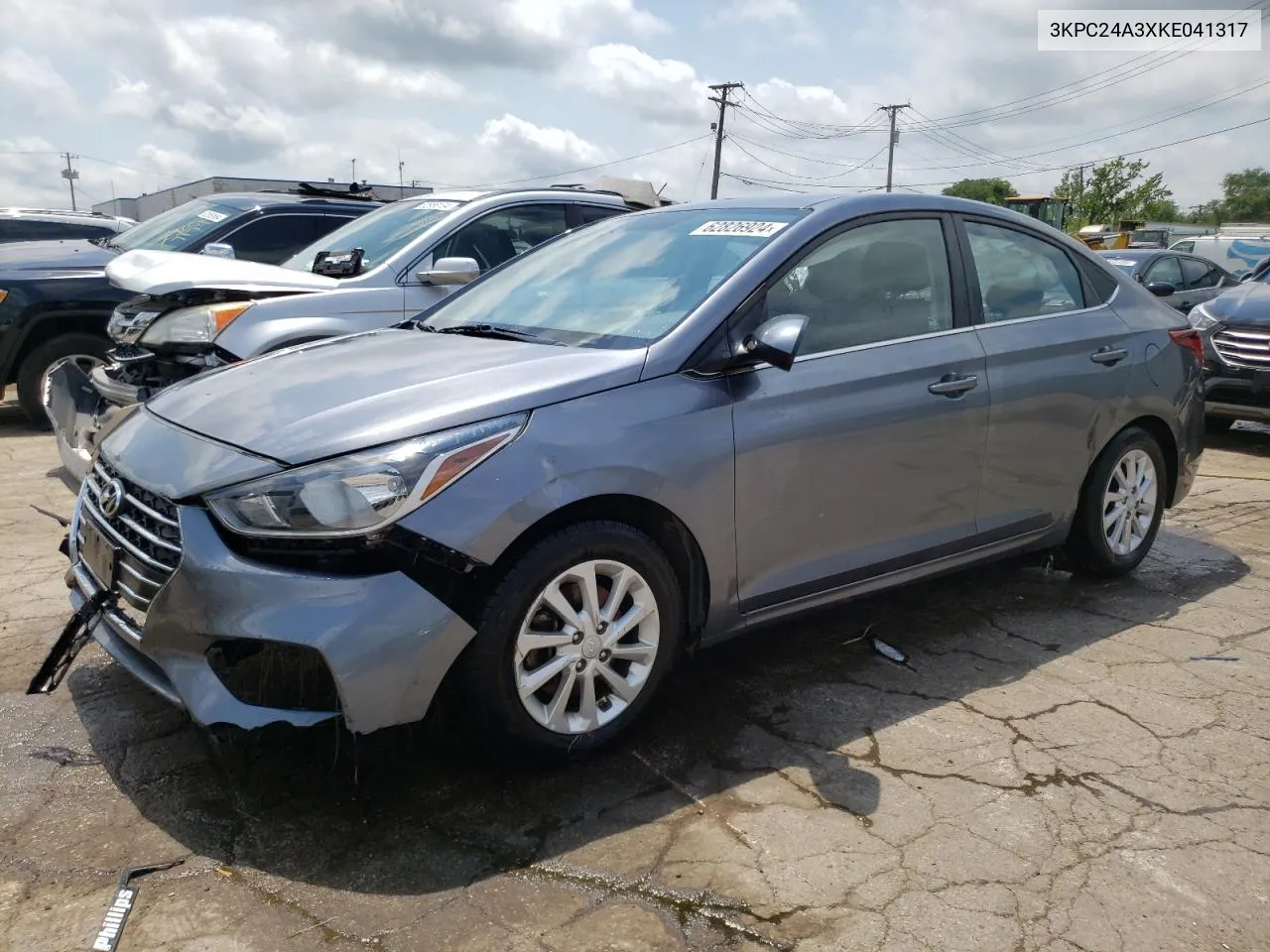 2019 Hyundai Accent Se VIN: 3KPC24A3XKE041317 Lot: 62826924