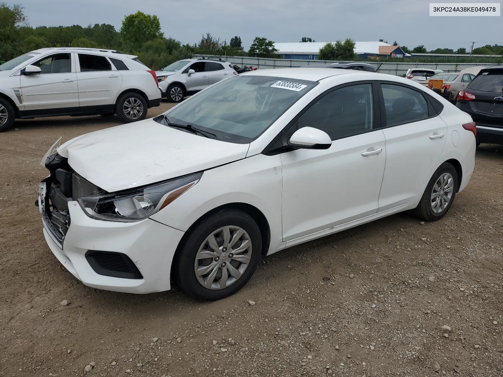 2019 Hyundai Accent Se VIN: 3KPC24A38KE049478 Lot: 63830584