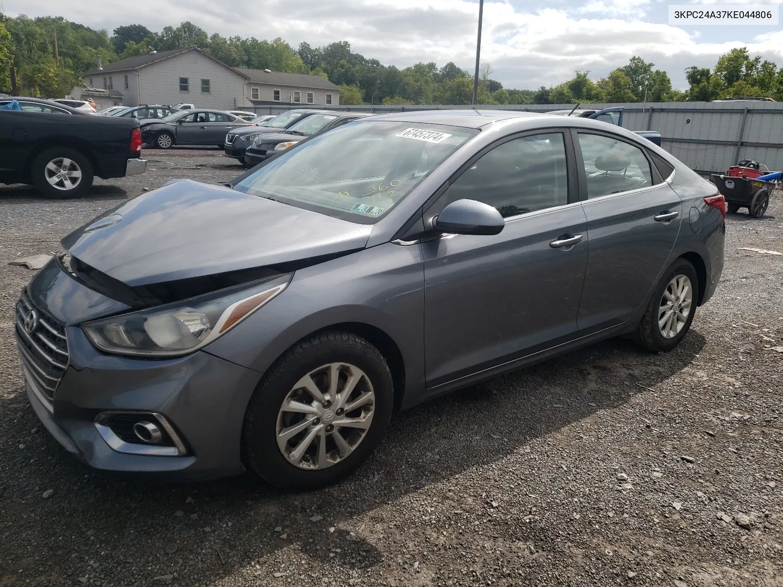 2019 Hyundai Accent Se VIN: 3KPC24A37KE044806 Lot: 67457374