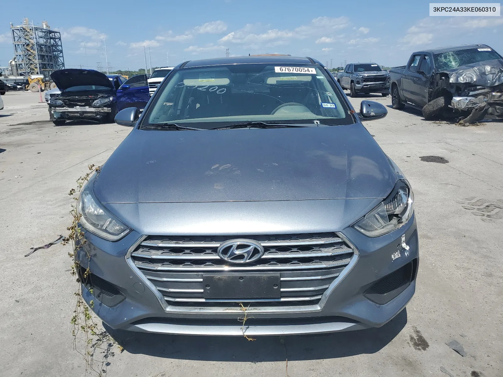 2019 Hyundai Accent Se VIN: 3KPC24A33KE060310 Lot: 67670054