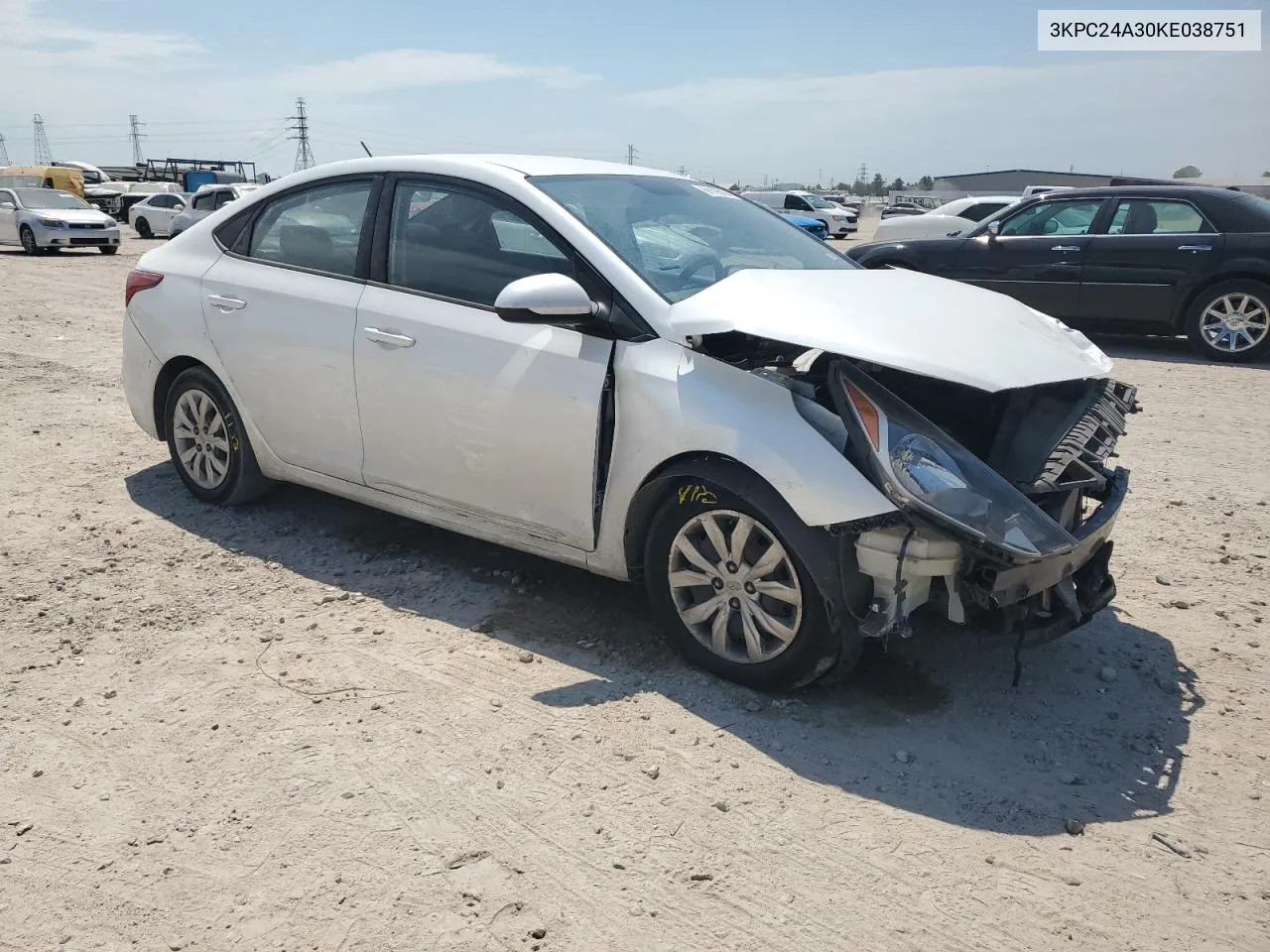 2019 Hyundai Accent Se VIN: 3KPC24A30KE038751 Lot: 68185094