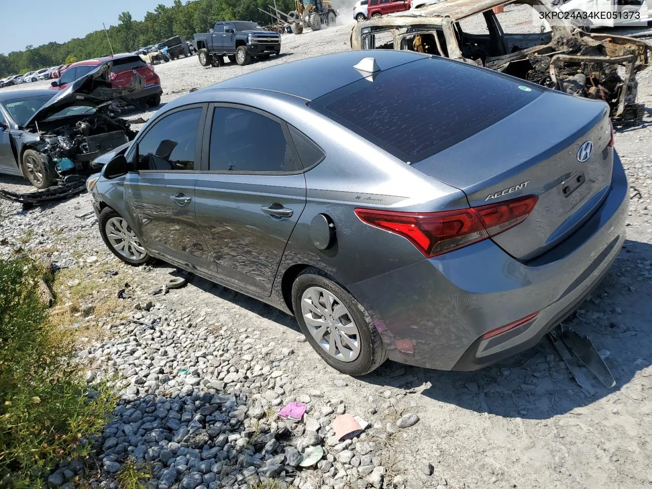 2019 Hyundai Accent Se VIN: 3KPC24A34KE051373 Lot: 68855054