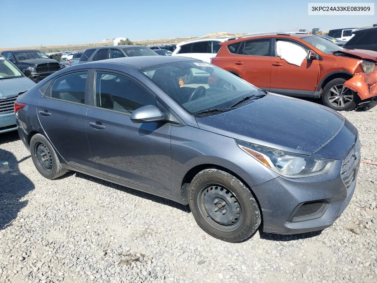 2019 Hyundai Accent Se VIN: 3KPC24A33KE083909 Lot: 69878674