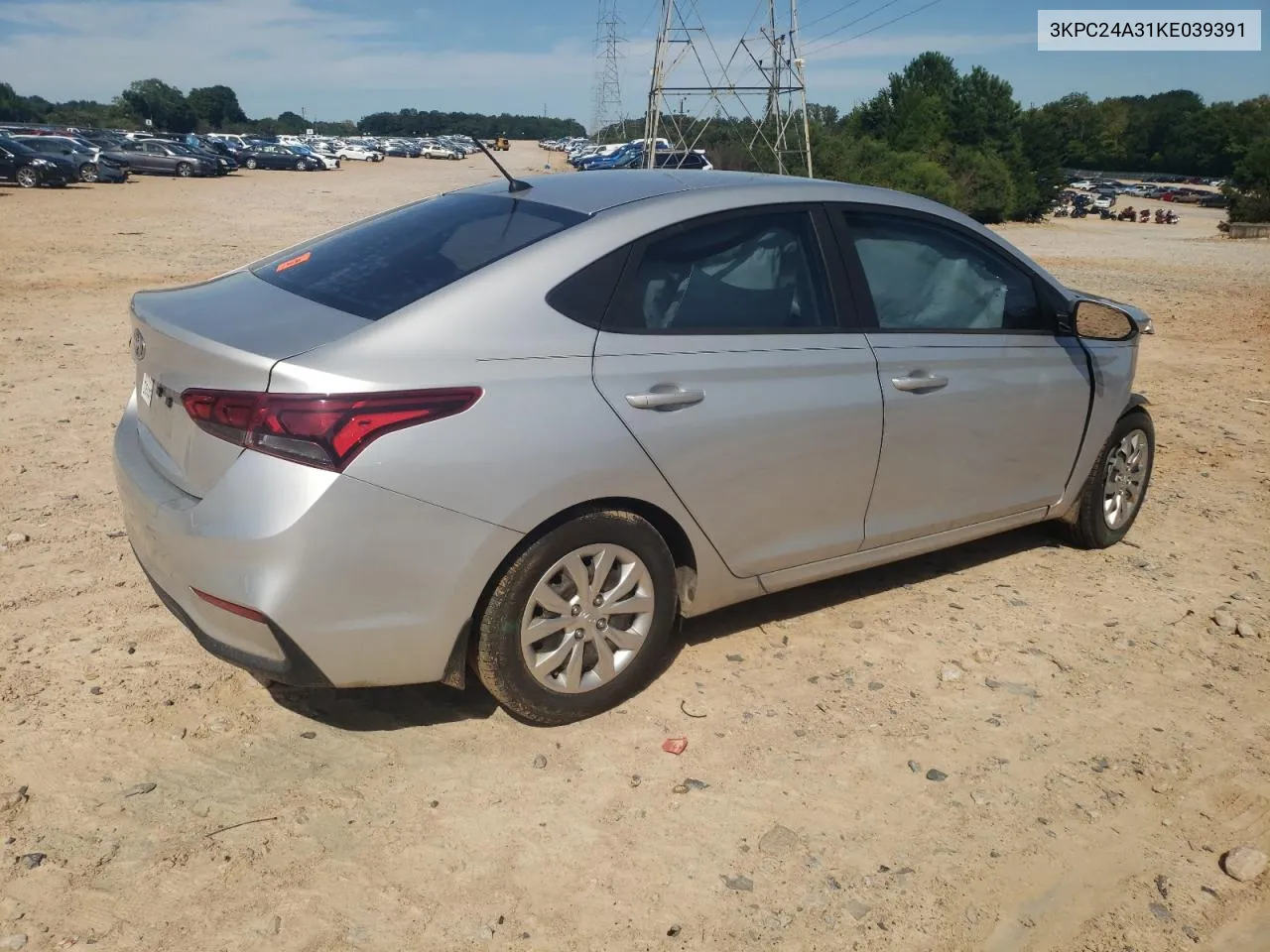 2019 Hyundai Accent Se VIN: 3KPC24A31KE039391 Lot: 70097764