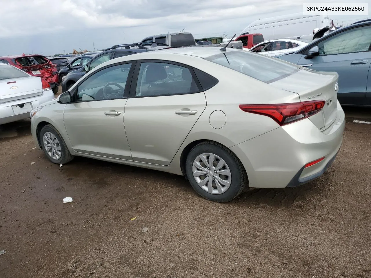 2019 Hyundai Accent Se VIN: 3KPC24A33KE062560 Lot: 70258184