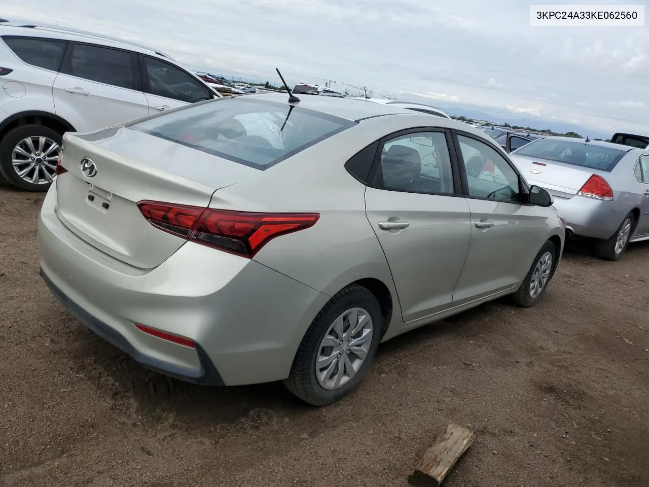 2019 Hyundai Accent Se VIN: 3KPC24A33KE062560 Lot: 70258184