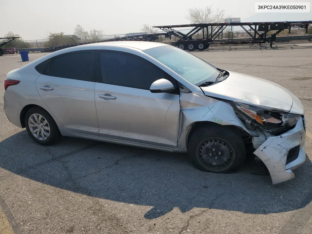 2019 Hyundai Accent Se VIN: 3KPC24A39KE050901 Lot: 70646234