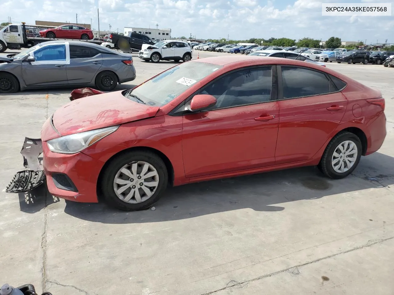 2019 Hyundai Accent Se VIN: 3KPC24A35KE057568 Lot: 71834794