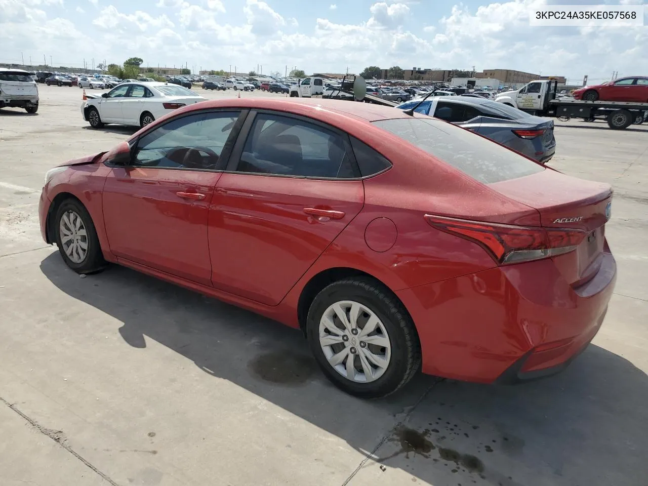 2019 Hyundai Accent Se VIN: 3KPC24A35KE057568 Lot: 71834794