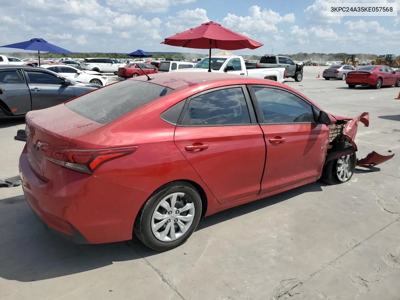 2019 Hyundai Accent Se VIN: 3KPC24A35KE057568 Lot: 71834794