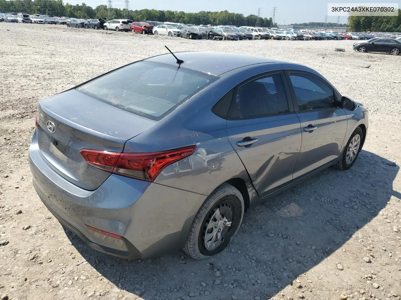 2019 Hyundai Accent Se VIN: 3KPC24A3XKE070302 Lot: 72041584