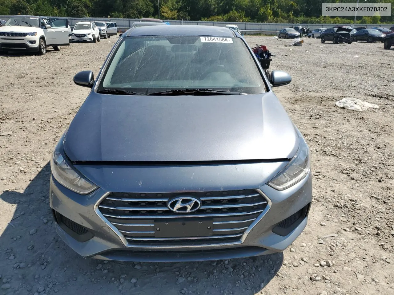 2019 Hyundai Accent Se VIN: 3KPC24A3XKE070302 Lot: 72041584