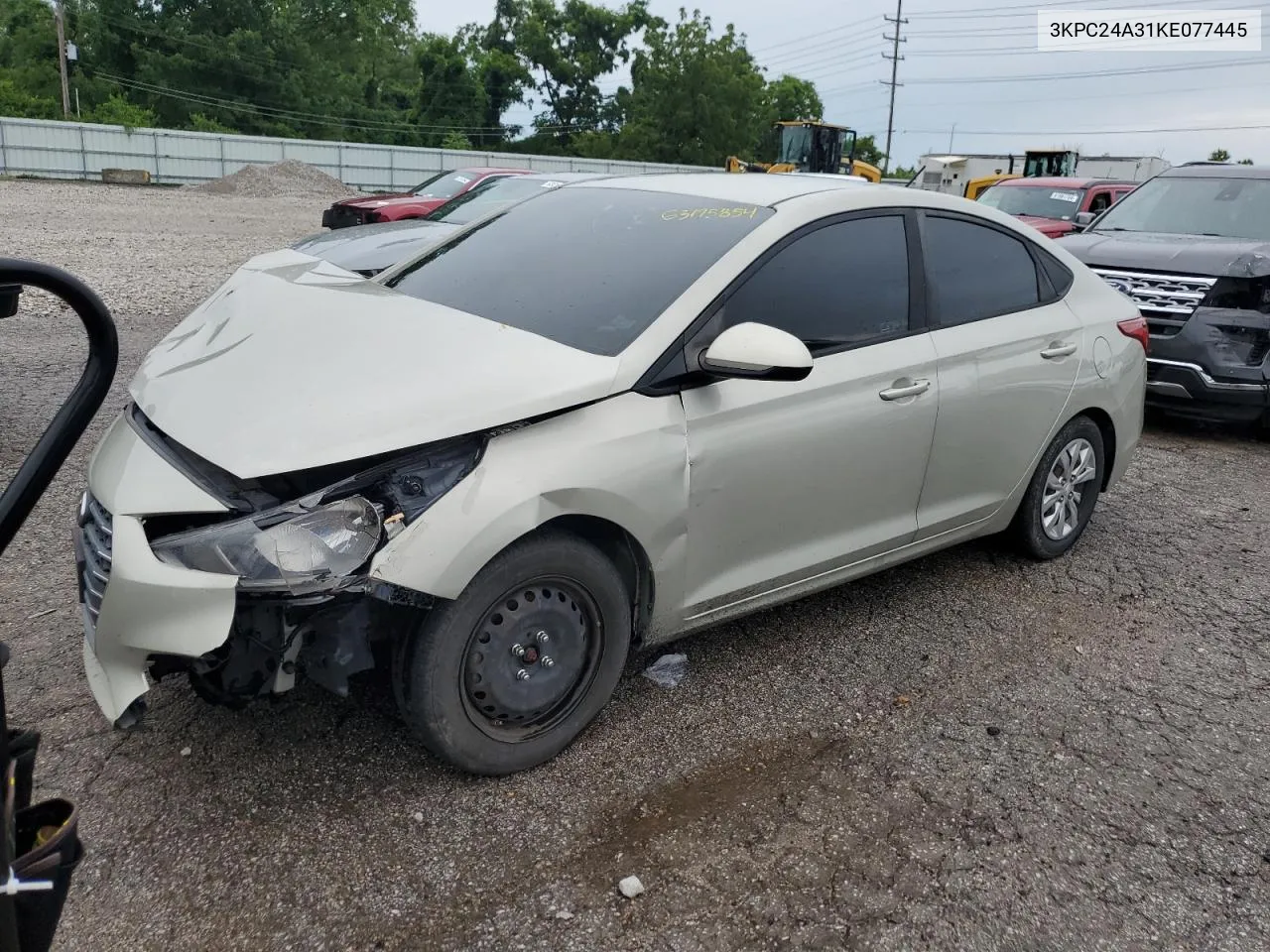 2019 Hyundai Accent Se VIN: 3KPC24A31KE077445 Lot: 72719034