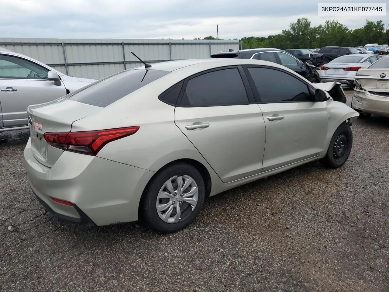 2019 Hyundai Accent Se VIN: 3KPC24A31KE077445 Lot: 72719034