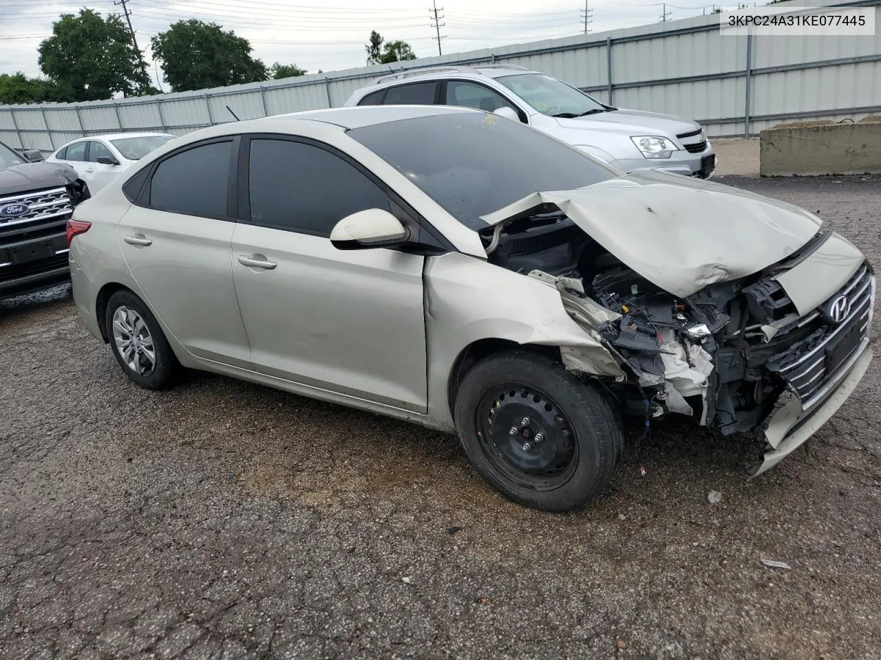 2019 Hyundai Accent Se VIN: 3KPC24A31KE077445 Lot: 72719034