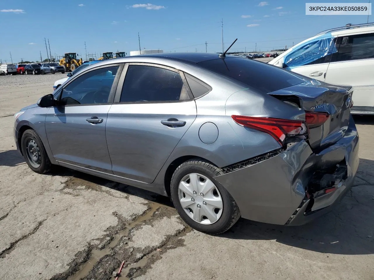 2019 Hyundai Accent Se VIN: 3KPC24A33KE050859 Lot: 72970624