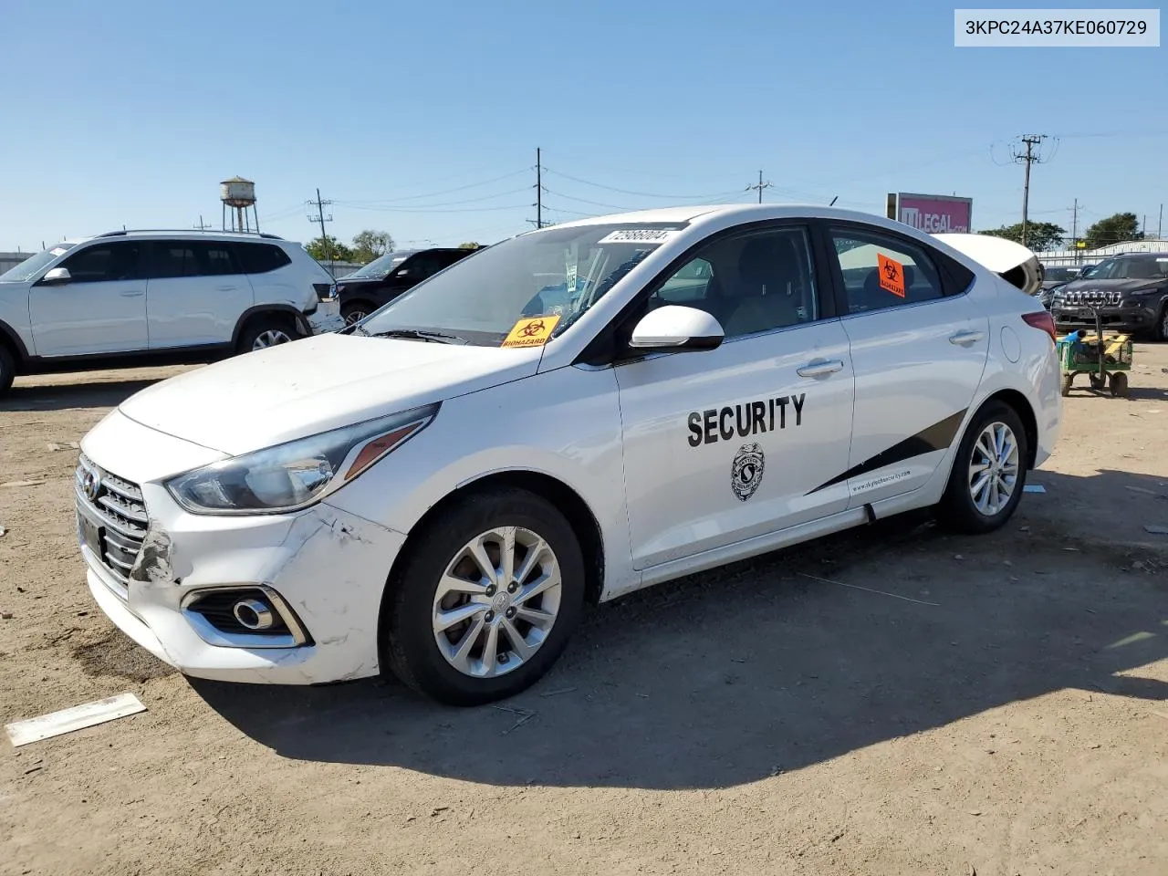 2019 Hyundai Accent Se VIN: 3KPC24A37KE060729 Lot: 72986004