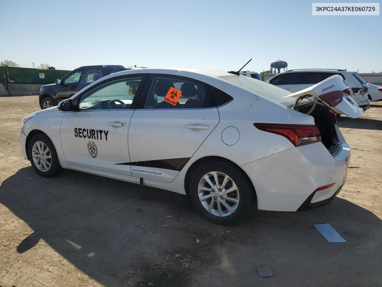 2019 Hyundai Accent Se VIN: 3KPC24A37KE060729 Lot: 72986004