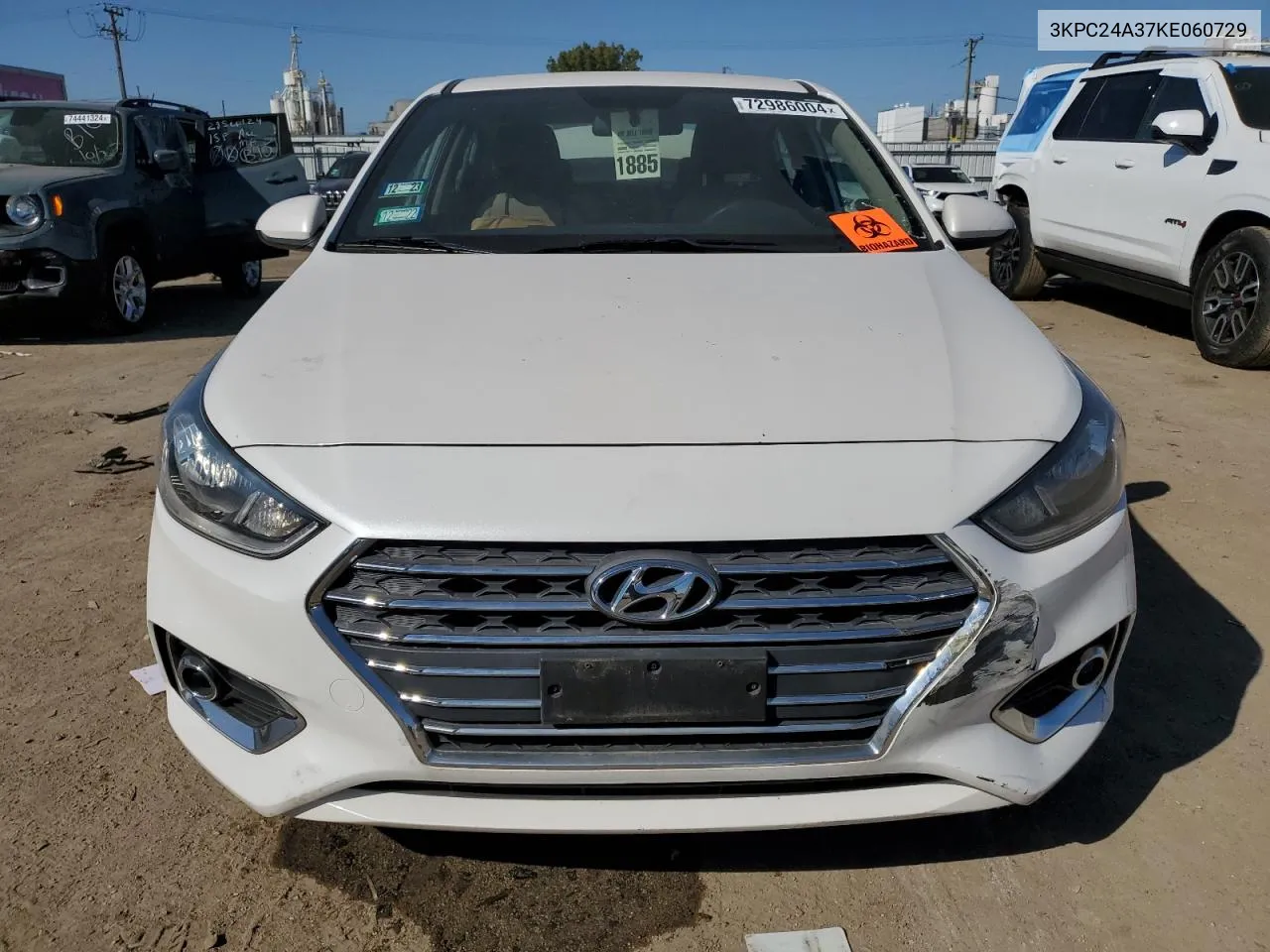 2019 Hyundai Accent Se VIN: 3KPC24A37KE060729 Lot: 72986004