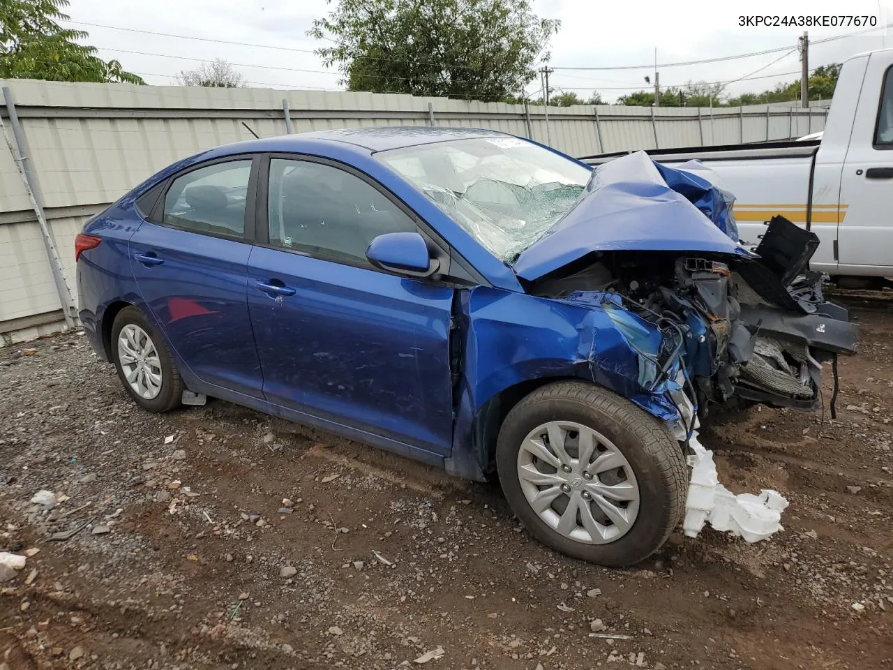 2019 Hyundai Accent Se VIN: 3KPC24A38KE077670 Lot: 73117354