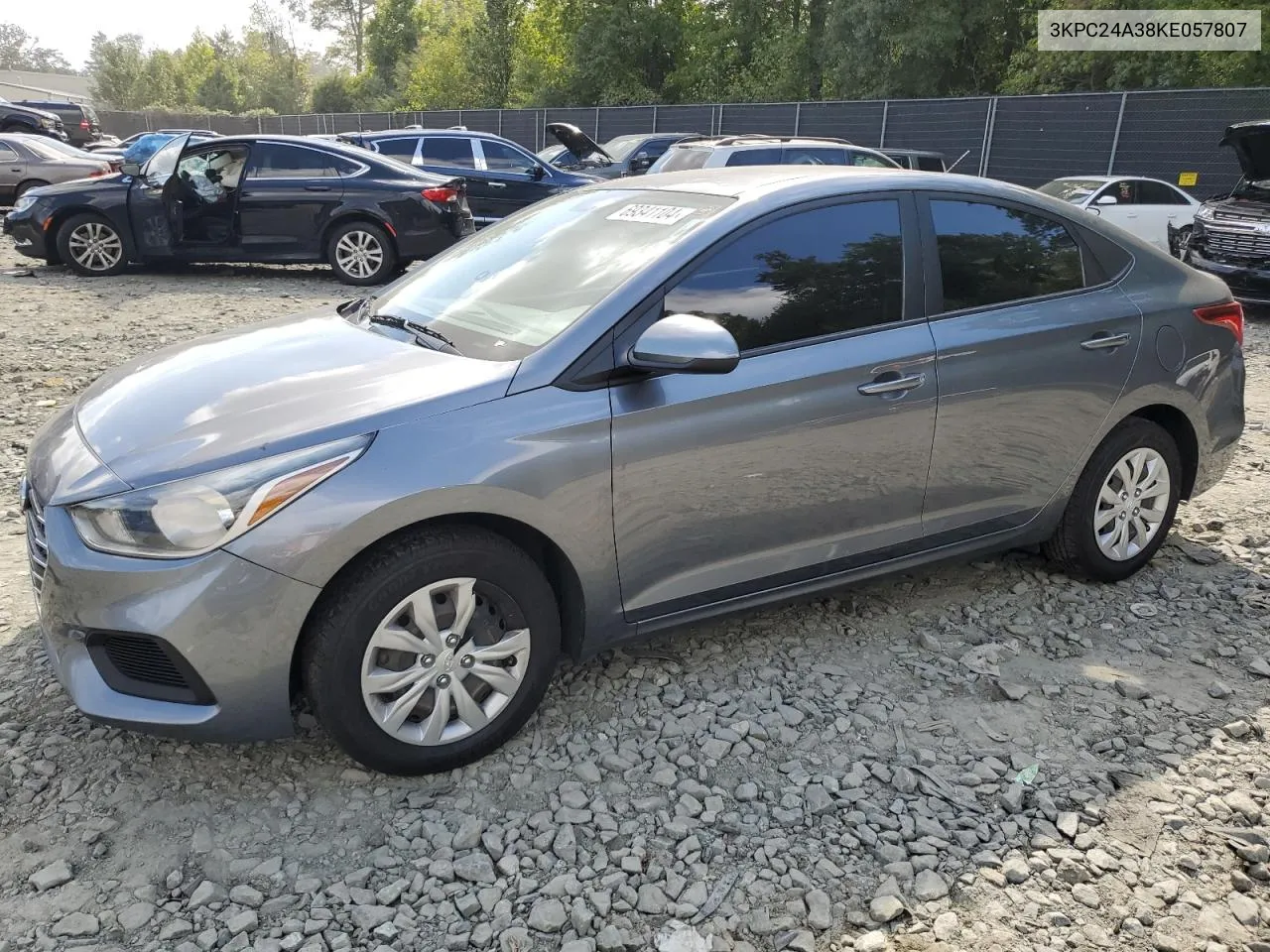 2019 Hyundai Accent Se VIN: 3KPC24A38KE057807 Lot: 74661604