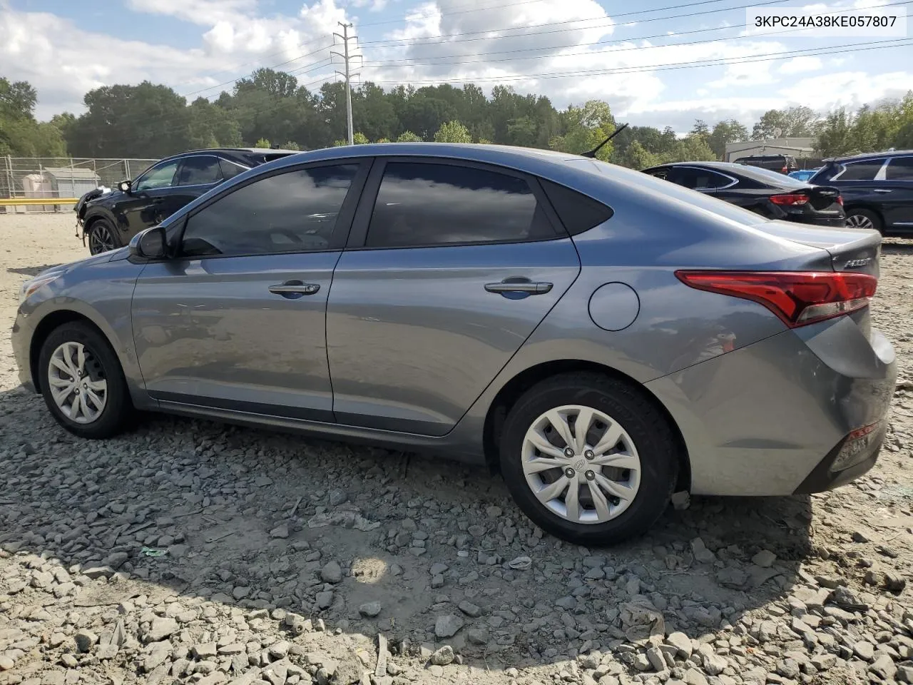 2019 Hyundai Accent Se VIN: 3KPC24A38KE057807 Lot: 74661604