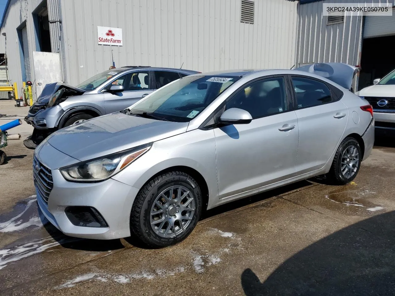 2019 Hyundai Accent Se VIN: 3KPC24A39KE050705 Lot: 75056934