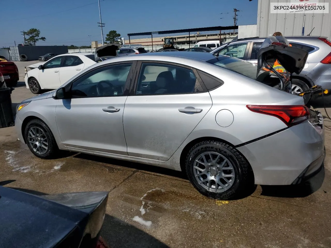 2019 Hyundai Accent Se VIN: 3KPC24A39KE050705 Lot: 75056934