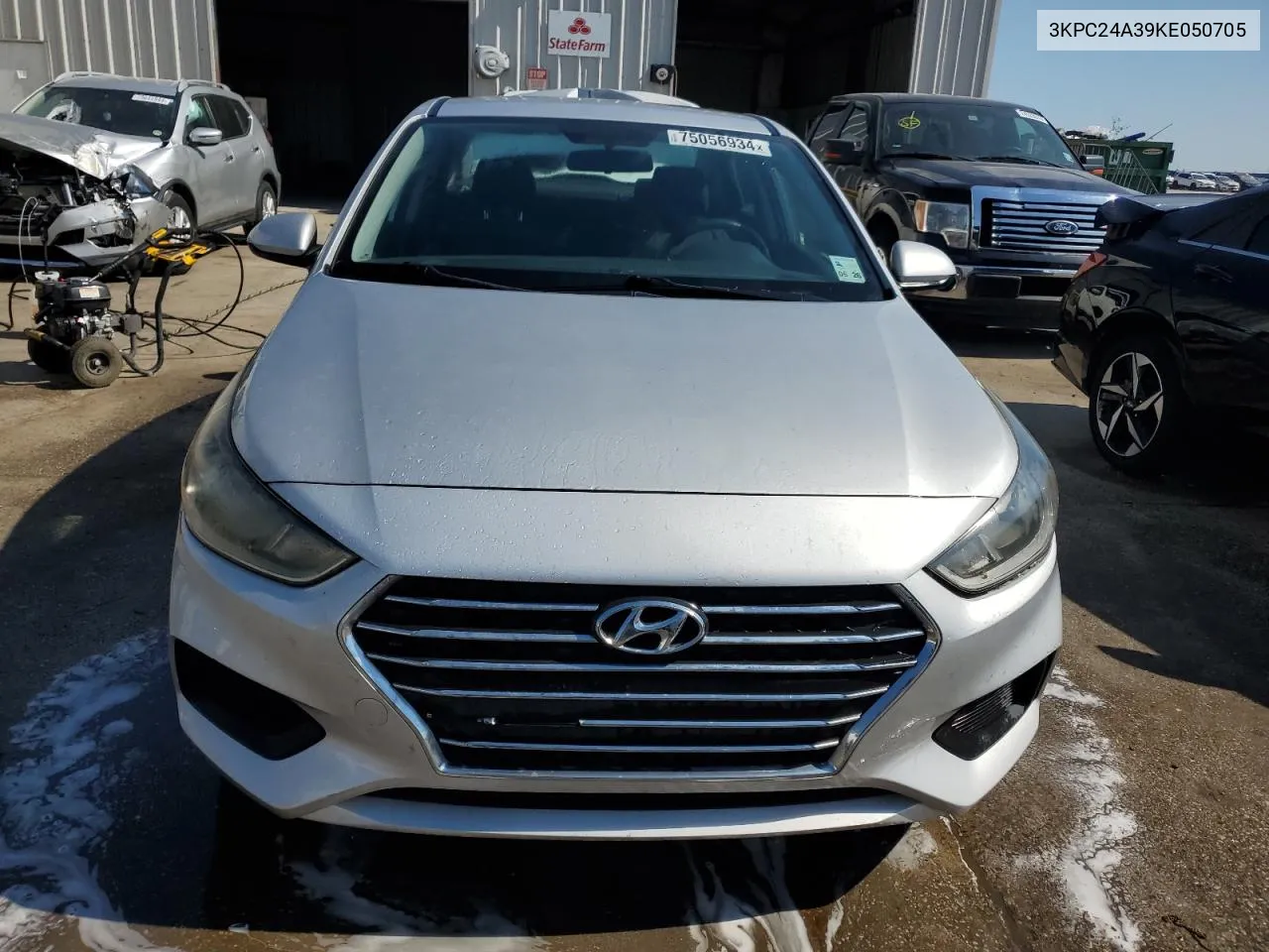 2019 Hyundai Accent Se VIN: 3KPC24A39KE050705 Lot: 75056934