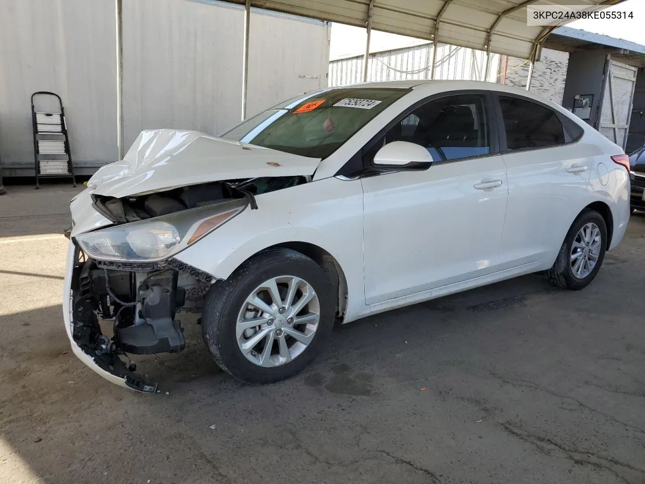 2019 Hyundai Accent Se VIN: 3KPC24A38KE055314 Lot: 75293724