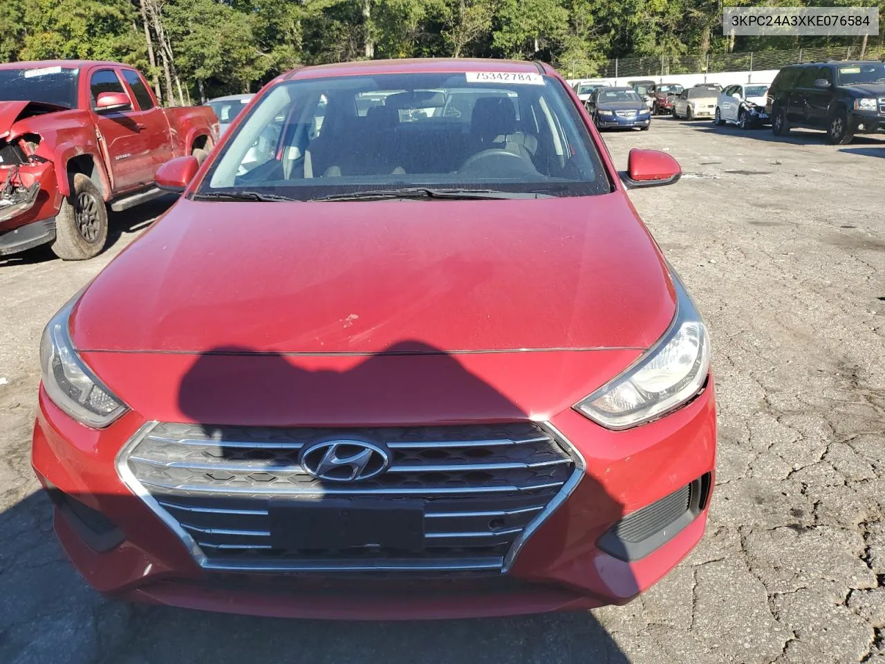 2019 Hyundai Accent Se VIN: 3KPC24A3XKE076584 Lot: 75342784