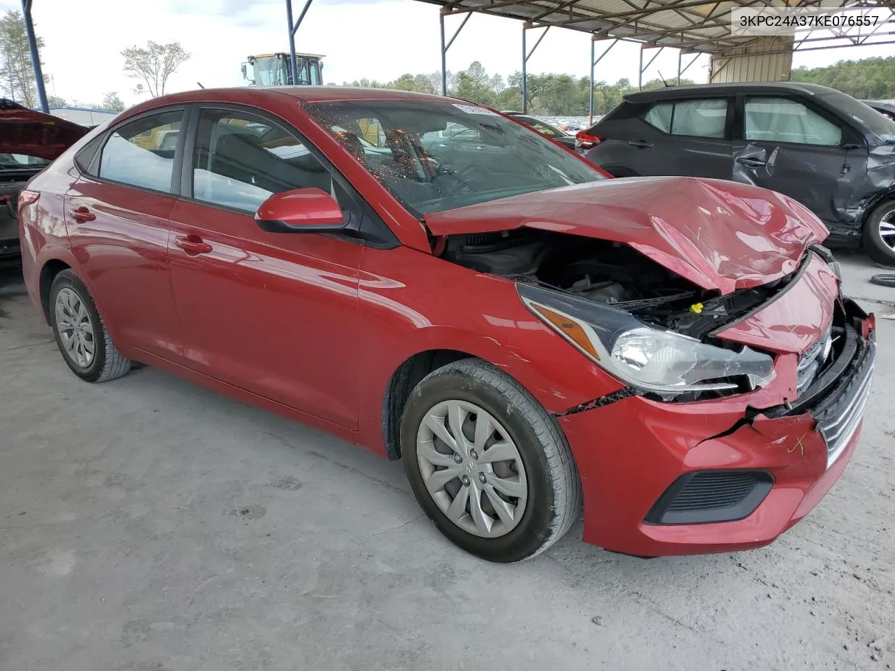 2019 Hyundai Accent Se VIN: 3KPC24A37KE076557 Lot: 75424864