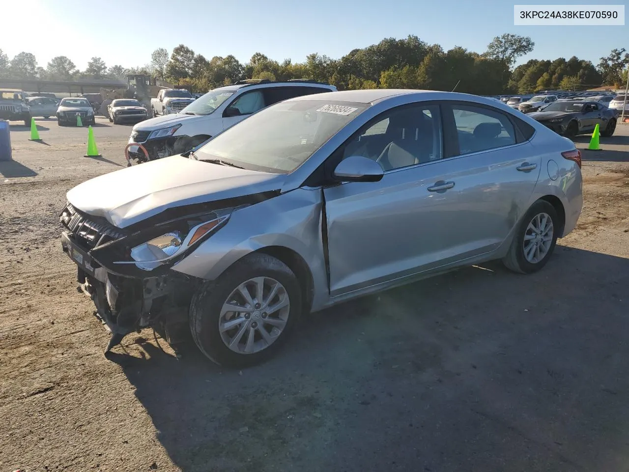 3KPC24A38KE070590 2019 Hyundai Accent Se