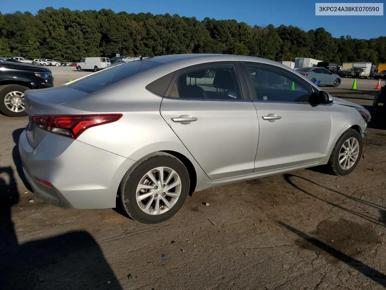 2019 Hyundai Accent Se VIN: 3KPC24A38KE070590 Lot: 76260934