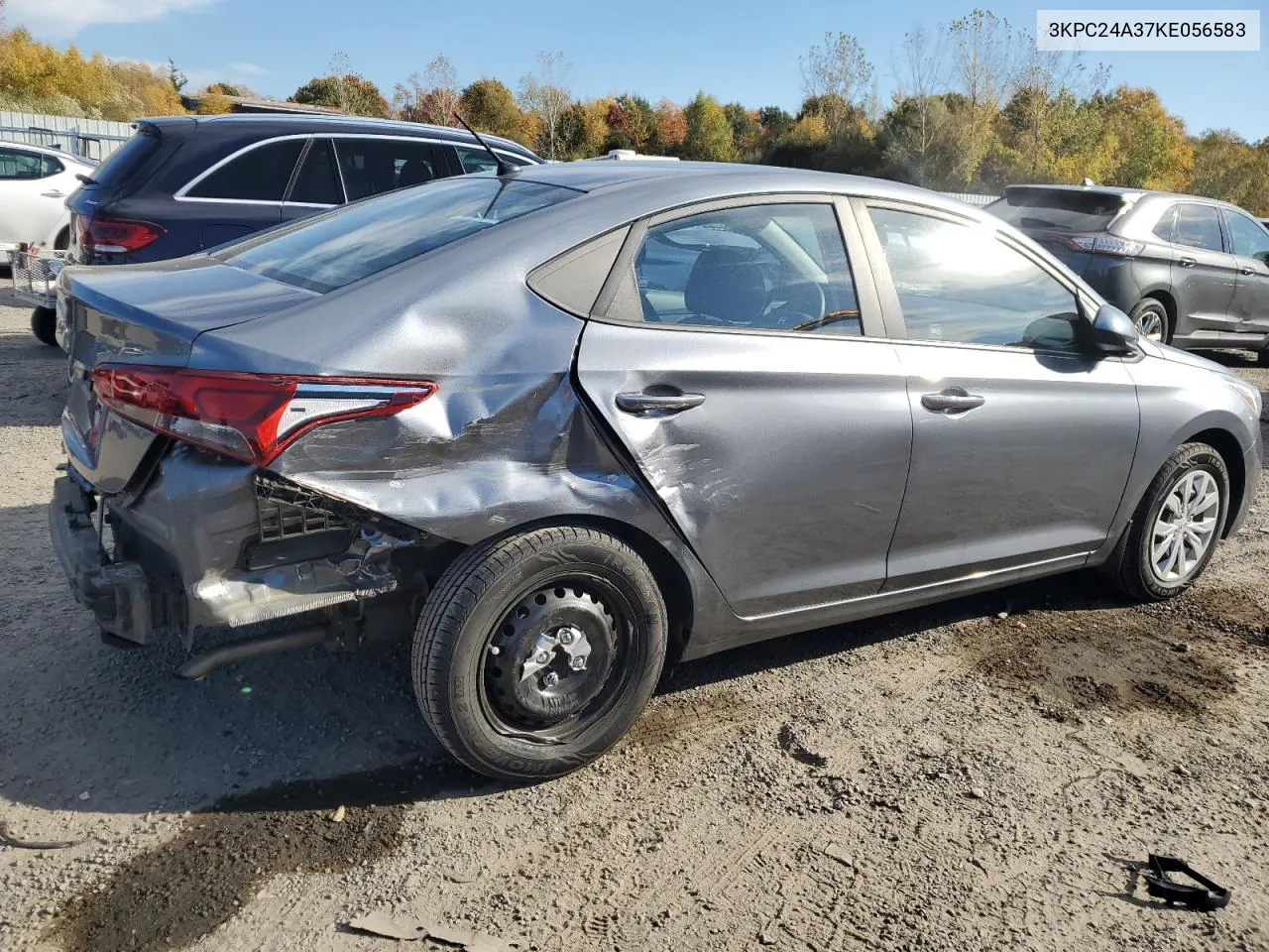 2019 Hyundai Accent Se VIN: 3KPC24A37KE056583 Lot: 76816904