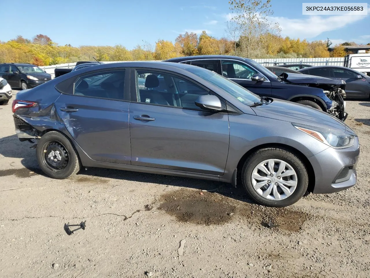 2019 Hyundai Accent Se VIN: 3KPC24A37KE056583 Lot: 76816904