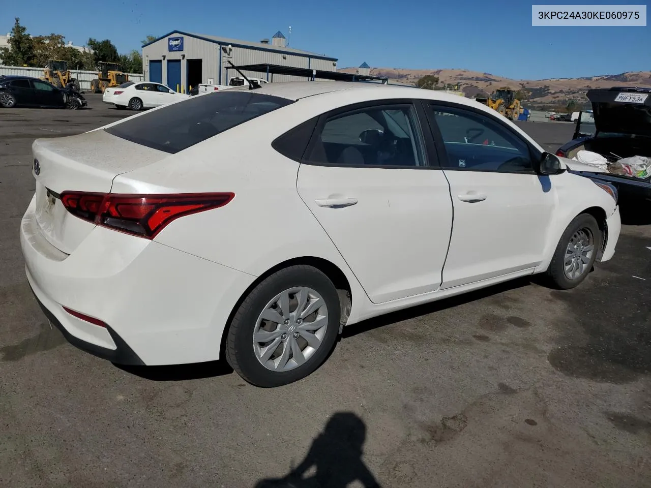 2019 Hyundai Accent Se VIN: 3KPC24A30KE060975 Lot: 76835004